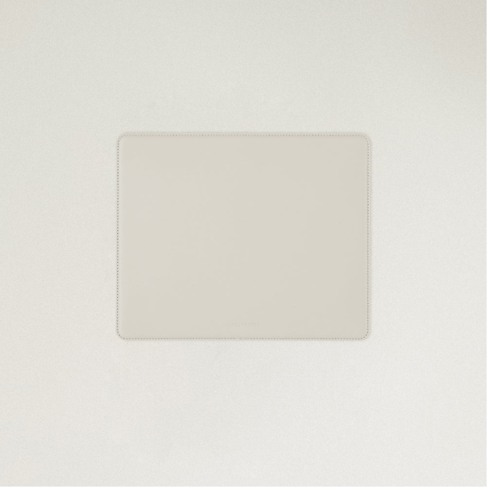 Labovarde Mouse Pad in Light Gray — Flat lay view of the mouse pad centered on a light gray background