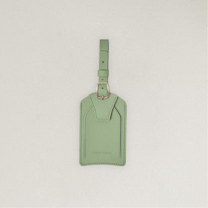 Labovarde Name Tag in Sage Green — Front view centered on a minimalist textured white background